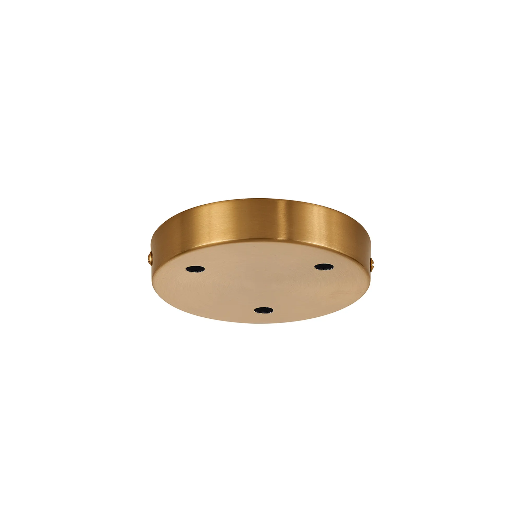 D0827BR  Hayes 3 Hole 12cm Round Ceiling Plate Brass